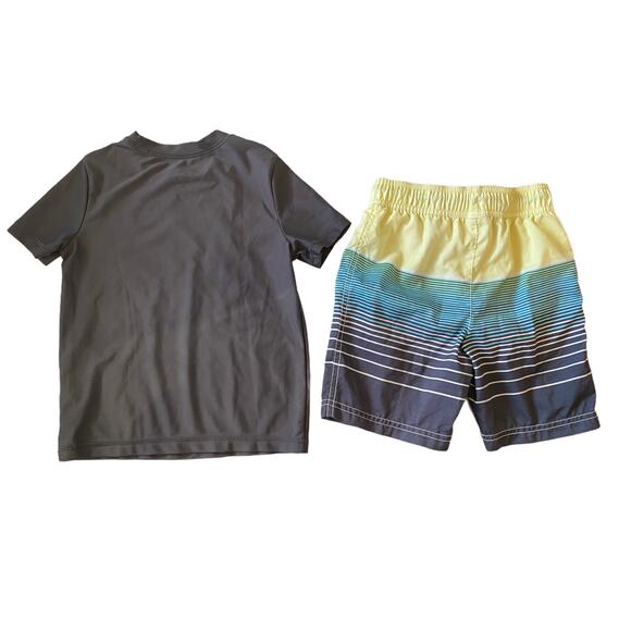 Osh Kosh Shark Rash Guard & Swim Trunks Size 5T - Picture 2 of 4